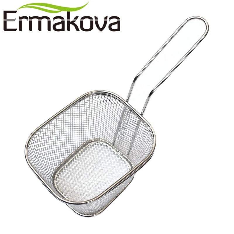 ERMAKOVA набор из 2 корзина для картофеля фри сетка нержавеющей стали ситечко куриных