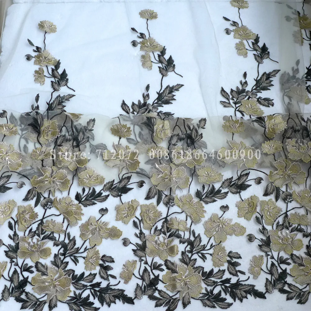 Hight quality fashoin Beige/wine mixed color heave embroidered dress lace fabric 51'' width 1 yard