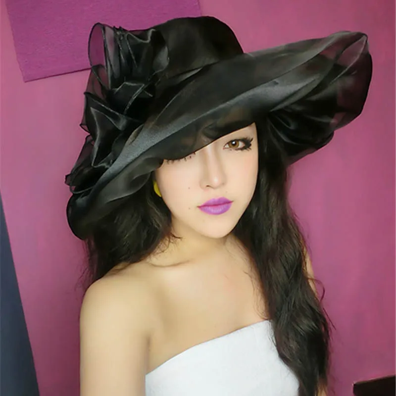 2019 новый стиль Летняя мода ретро кружева Винтаж большая шляпа Мода Цветочный