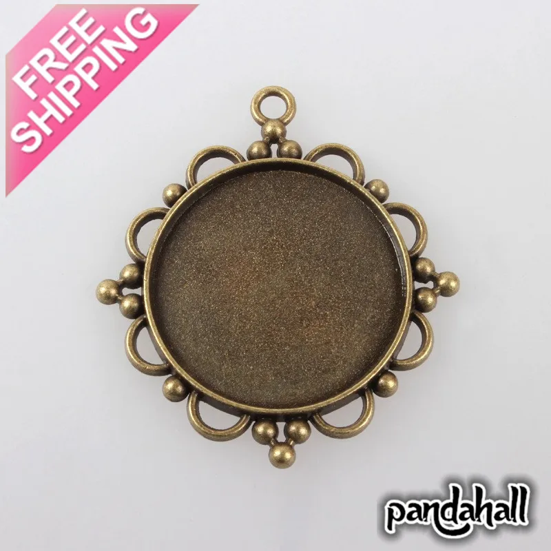 Подвеска из сплава в винтажном тибетском стиле оправа кабошона без никеля