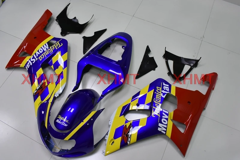 Для GSXR 600 750 1000 2000 2003 K1 2 обтекатель Наборы 01 00 03 02 синий и красный цвета желтый набор