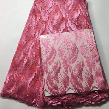 Новейшая сиреневая африканская кружевная ткань вышитая фатиновая французская с