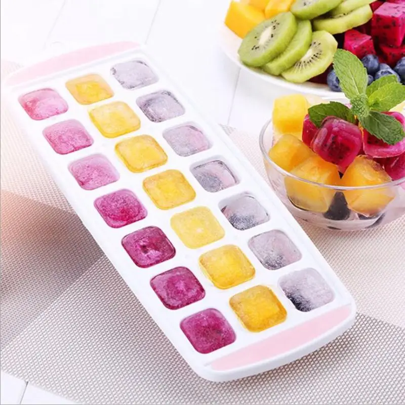 21 Grids Silicone Ice Cube Mold Square DIY Fruit Maker Tools Home Kitchen Bar Drinking Refrigerator Frozen Accesoriess | Дом и сад