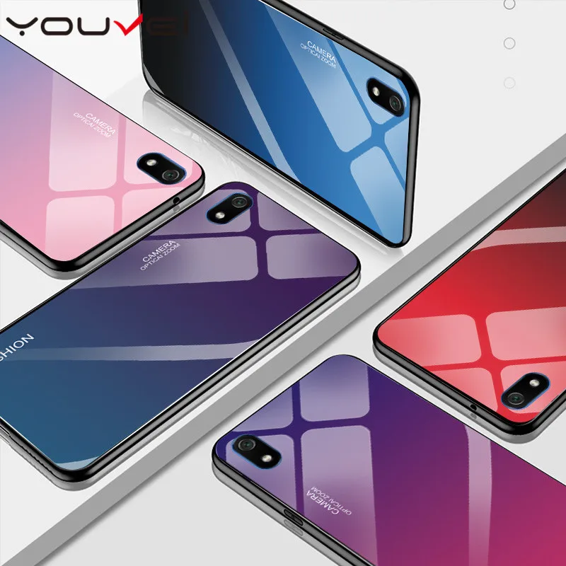 Чехол из закаленного стекла YOUVEI с градиентом для Xiaomi Redmi 7 7A Note 5A 5 Plus чехол 6 6A |