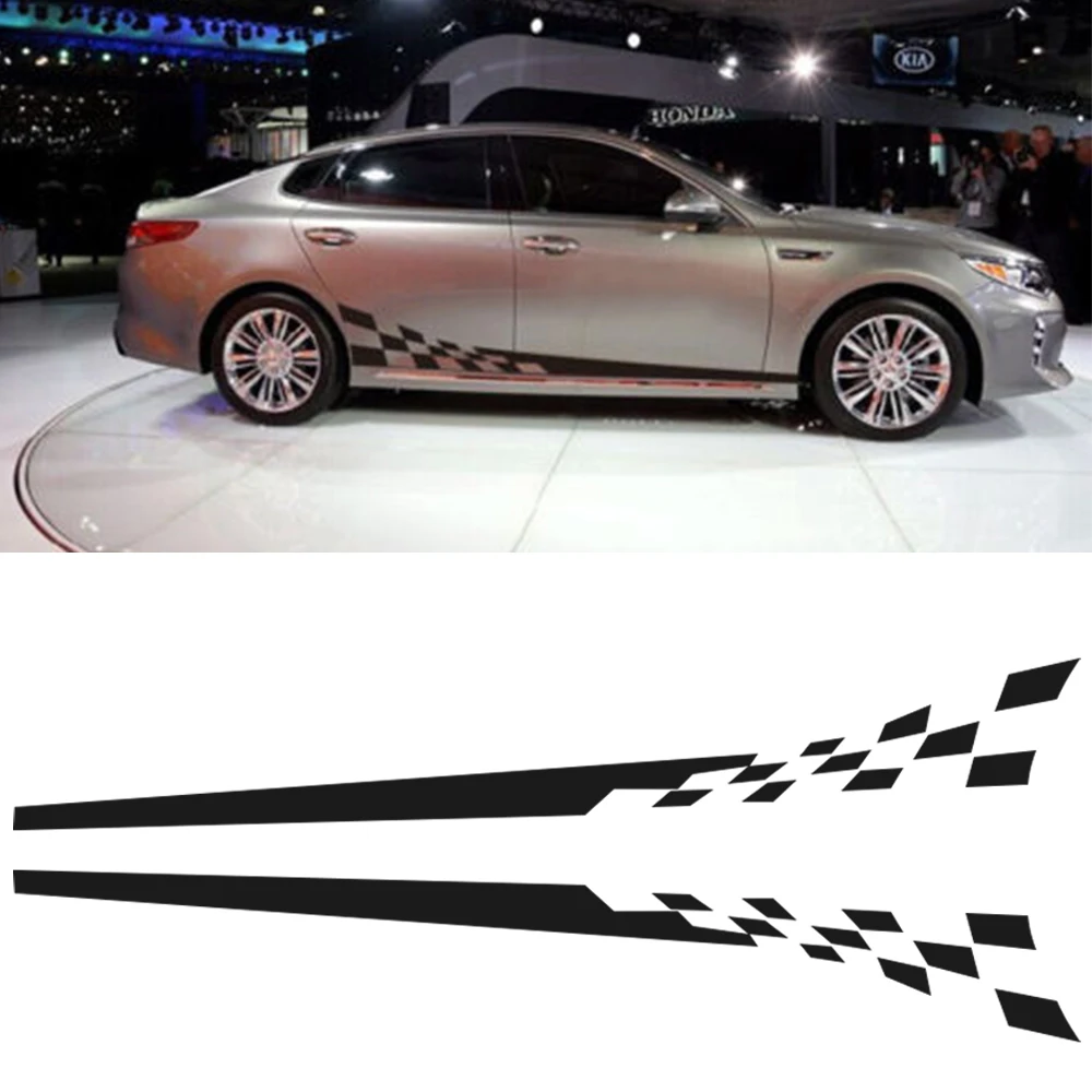 2 шт./компл. авто гонки проверить флаг автомобиля Наклейка виниловая графика