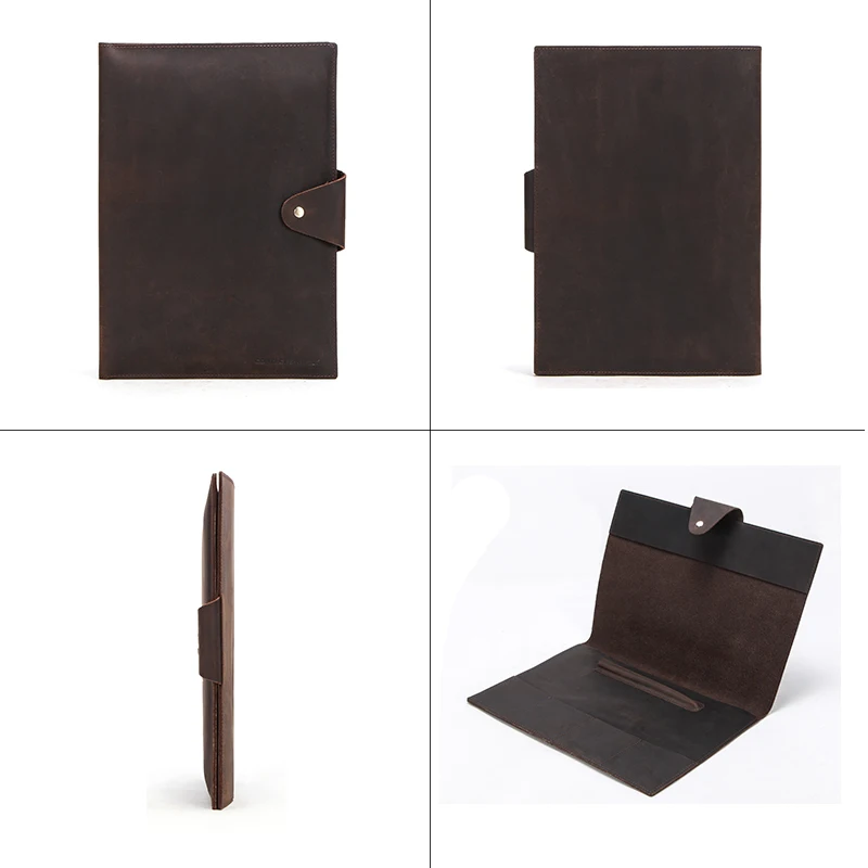 Чехол из натурального нубука и натуральной кожи для ноутбука MacBook 12 дюймов Retina