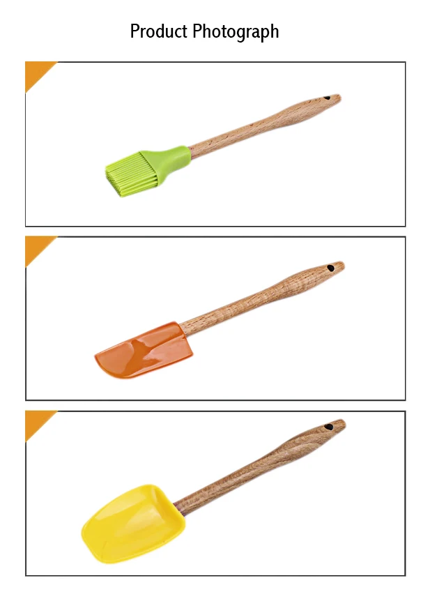 3 шт./компл. красочные силиконовые насадки для посуды Кондитерские лопатки и