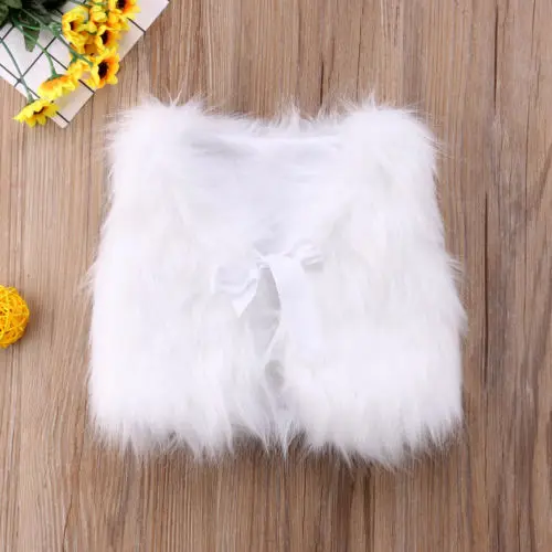 Детская модная уличная одежда жилет из искусственного меха для девочек 2018 г.