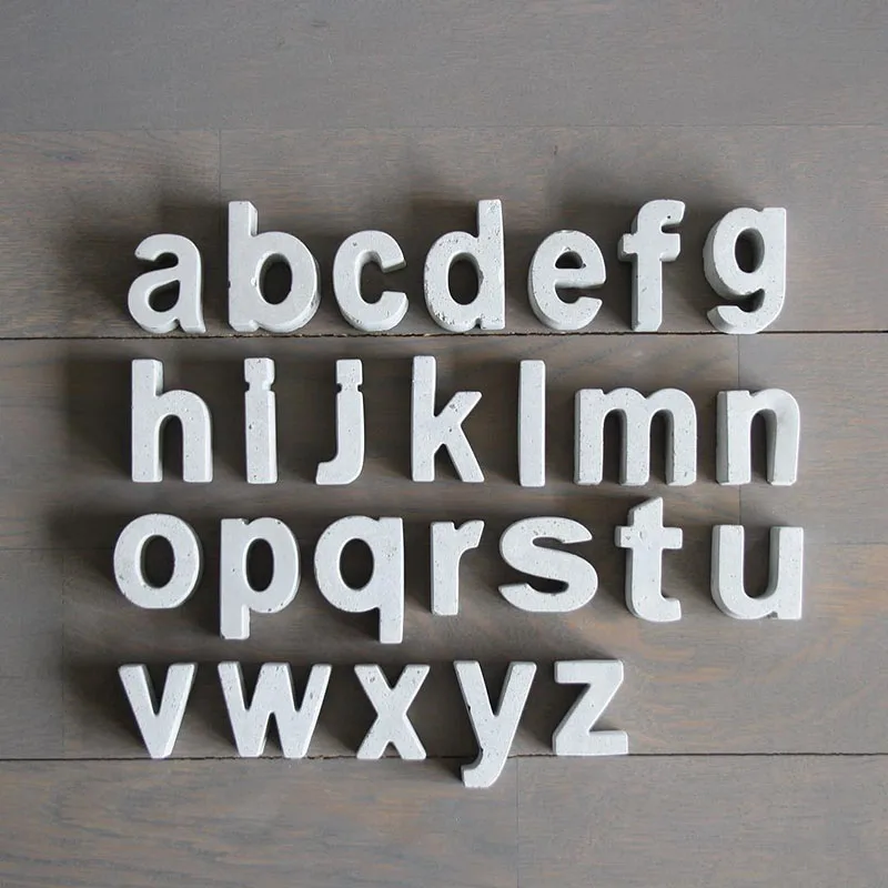 Бетонные формы букв s штукатурка номер кремния бетона Lowercase буквы Цифровая