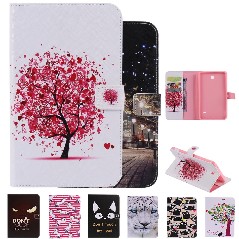 Чехол книжка с магнитной застежкой для Samsung Galaxy Tab 4 7 0 T230 T231 T235 дюймов|Чехлы