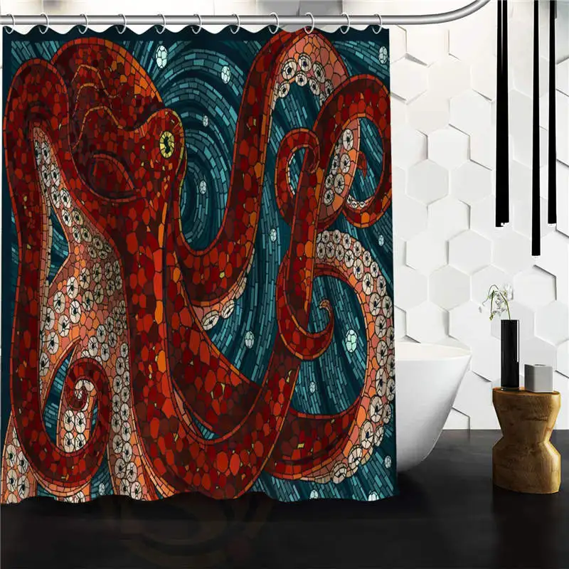 Водонепроницаемая Современная душевая занавеска в ванную комнату винтажная