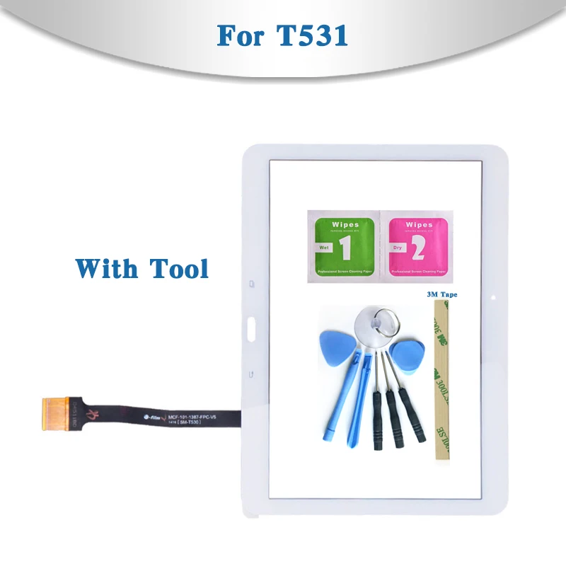 

For Samsung Galaxy Tab 4 10.1 SM-T530 T530 SM-T531 T531 T535 Tablet Touch Screen Digitizer Sensor Front Outer Glass Lens Panel