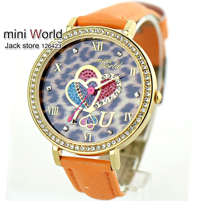 Браслет часы женщины розовое золото южная корея MiNi аутентичные в форме сердца