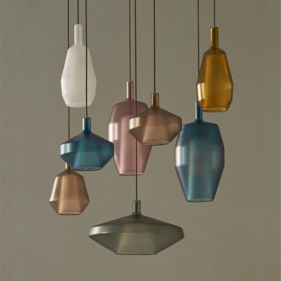 Арт деко минимализм галсс бутылка подвесной светильник для кухни бар креативная