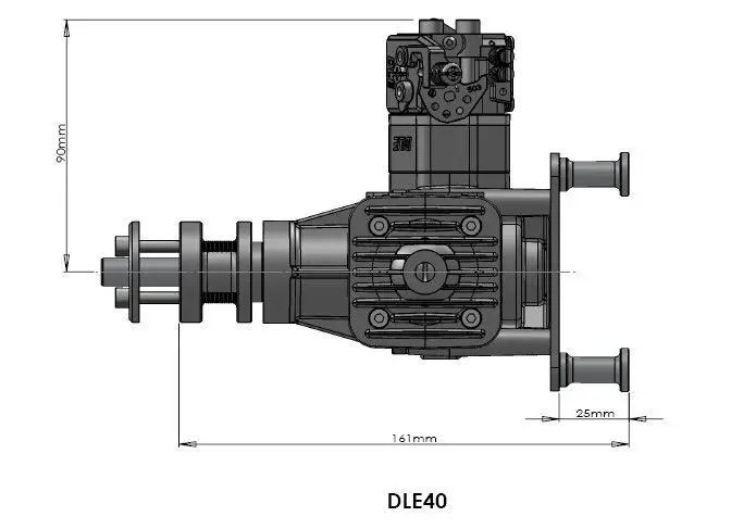 DLE двигатель DLE-40cc двойной бензин ж/Электронный DLE-40 зажигания для RC самолета