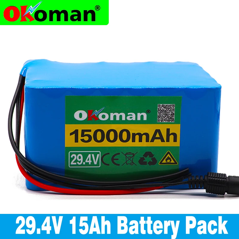Okoman 7S5P 24 В 15Ah аккумулятор 250 Вт 29,4 В 15000 мАч литий-ионный аккумулятор подходит для инвалидных колясок мощность для электрического велосипеда