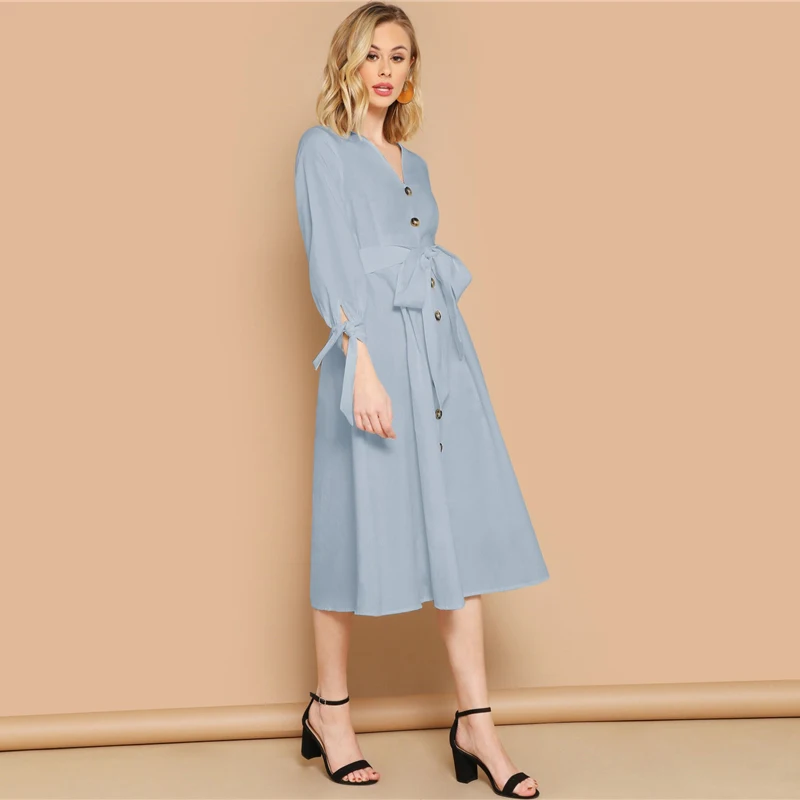 SHEIN Платье С Узлом На Манжетах И Поясом Бохо Цветочные Летние Платья Без Рукавов Женские Элегантные Платья