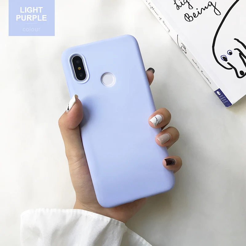 Light Purple Чехол для Xiaomi mi 9 SE A2 8 lite A1 pocophone F1 Red mi 7A 4A 5 Plus 6A S2 Примечание 4X4, 5, 6, 7, K20 Pro 5A Prime силиконовый симпатичный чехол - Цвет: Light Purple