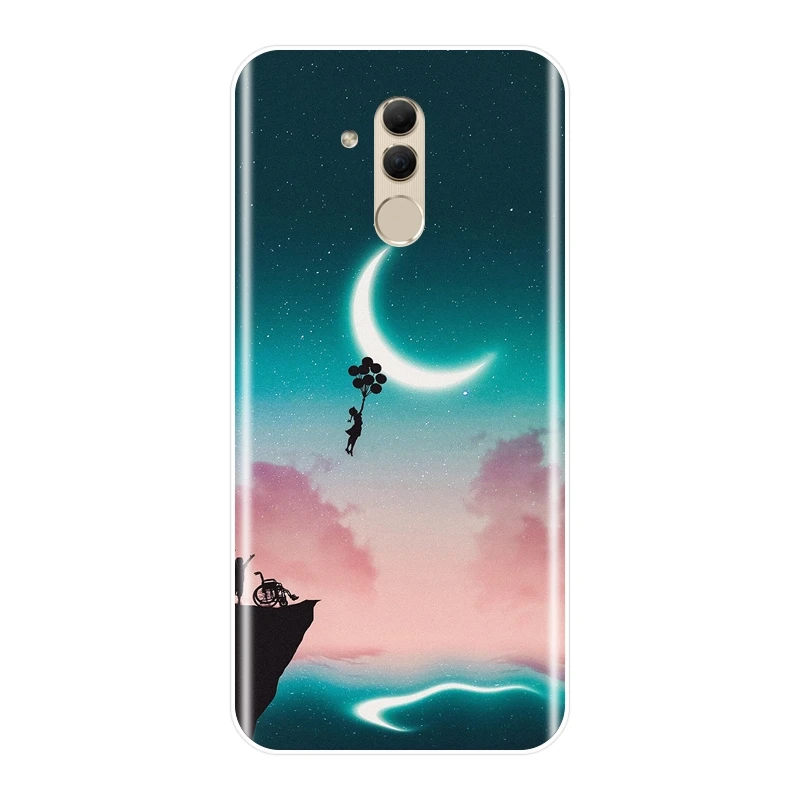 Силиконовый чехол для телефона Huawei Mate 20 10 9 Pro звезда луна сердце цветок забавная