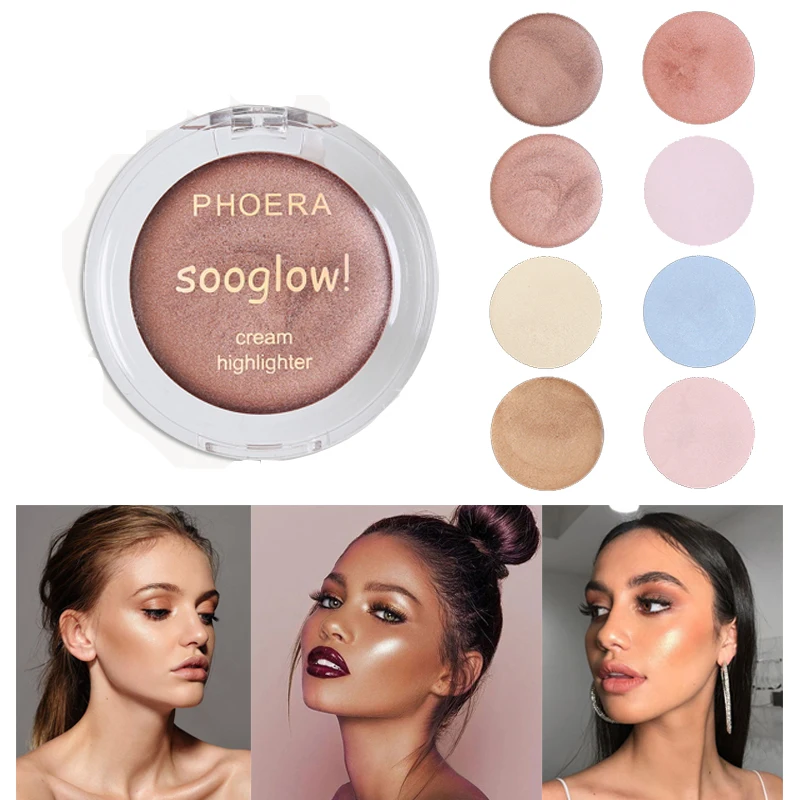 Высокоблестящий крем PHOERA для лица высокоблестящий макияжа и тела Iluminador Maquiagem