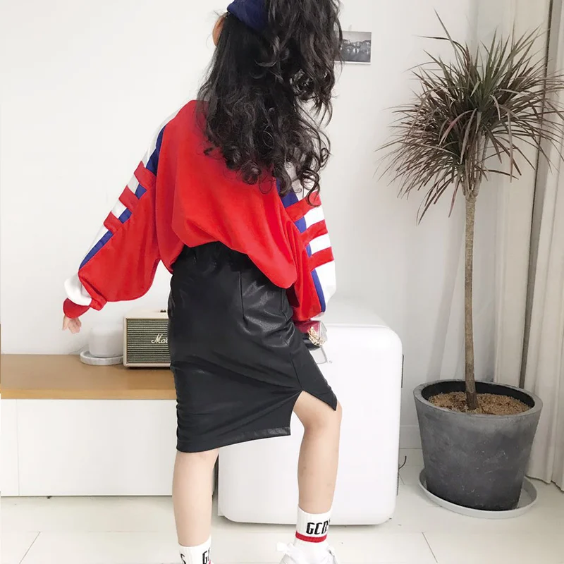 Для девочек Свитер с молнией 2018 Новинка осени для модный спортивный хит цвет