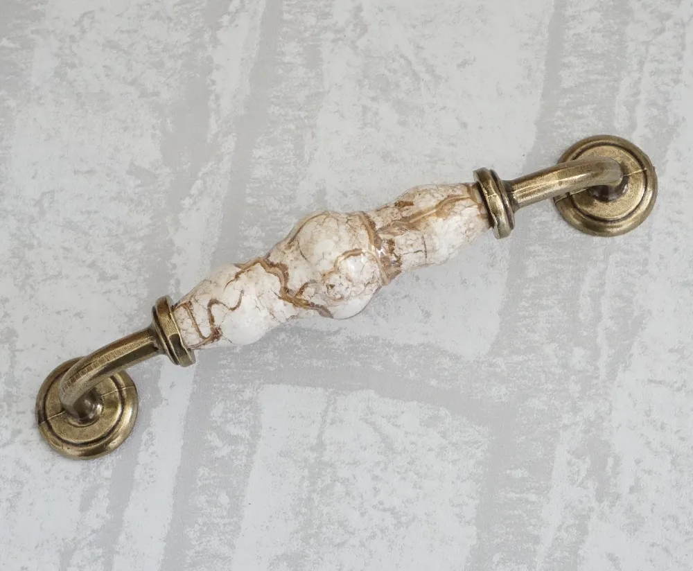 Ручки/ручки для ящиков в стиле ретро шкафа/комода потёртости керамическая мебель