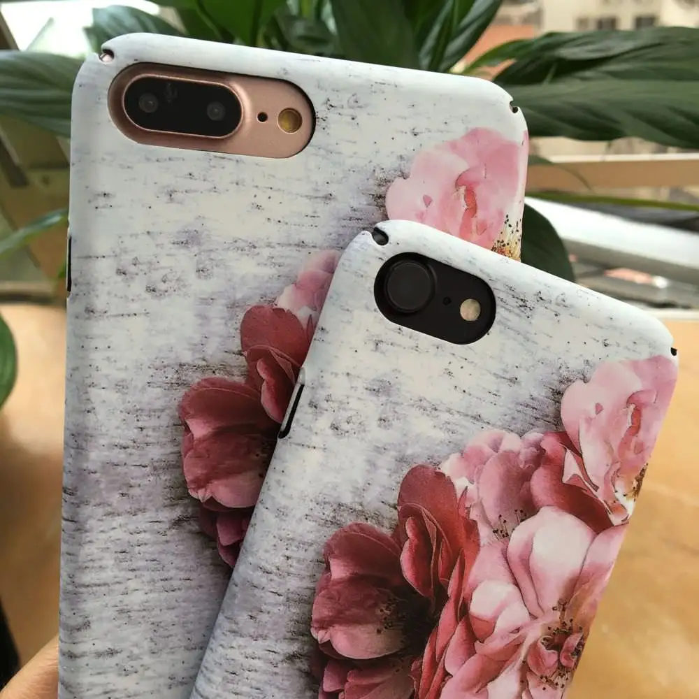 L-FADNUT Винтажный чехол для телефона с розами iPhone X Xr Xs Max девичий Матовый Бампер 7 8 6 S