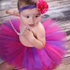 Очень милая розовая и слоновая кость юбка-пачка для новорожденных и повязка на голову с цветочным рисунком, комплект детской одежды для фотосессии, юбка-пачка для девочек TS028