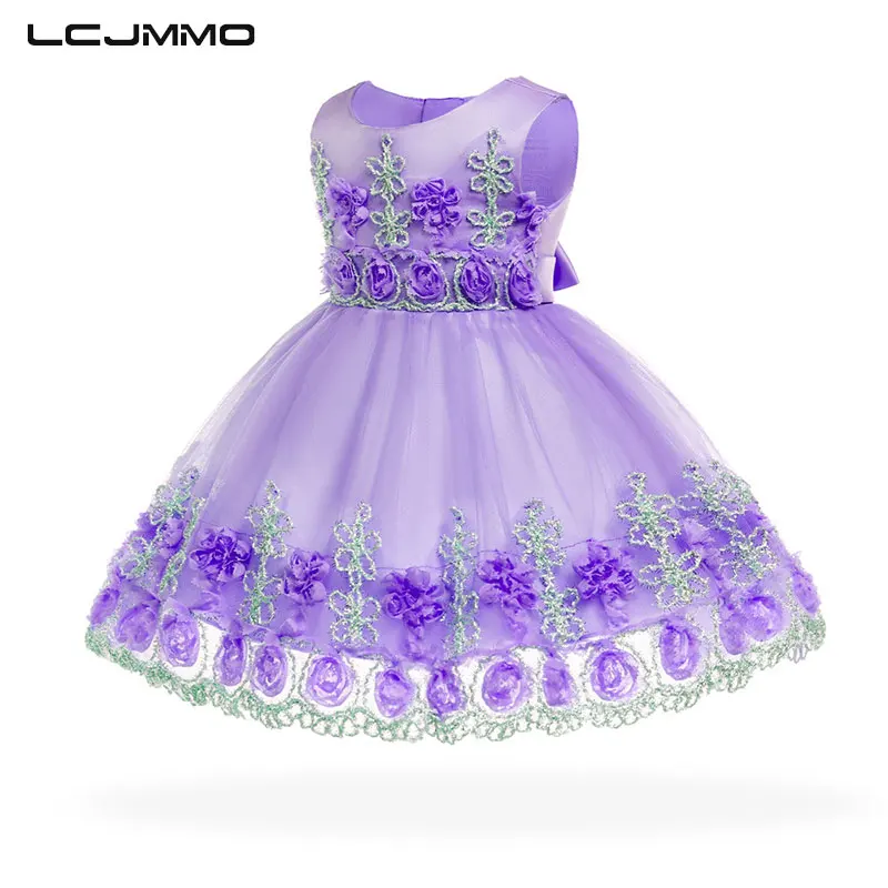 LCJMMO/платья принцессы с цветочным рисунком для малышей летнее кружевное платье