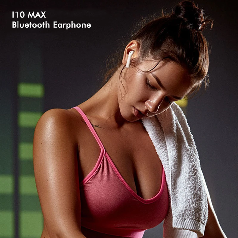 Беспроводная гарнитура i10 Max TWS Bluetooth двойной наушник бизнес с зарядным чехлом для
