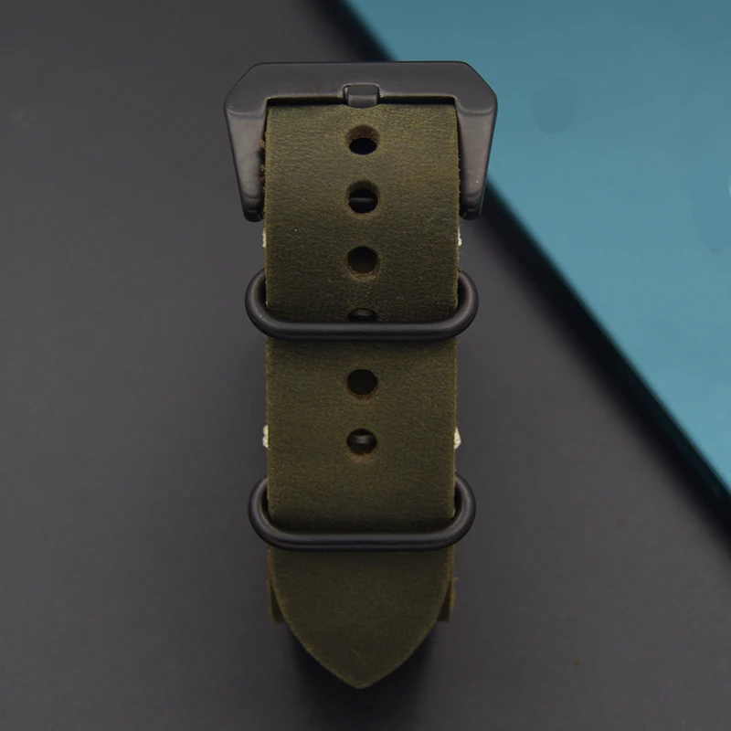 Ремешок для часов с браслетом из натуральной кожи зеленого цвета 20 22 24 26 мм |