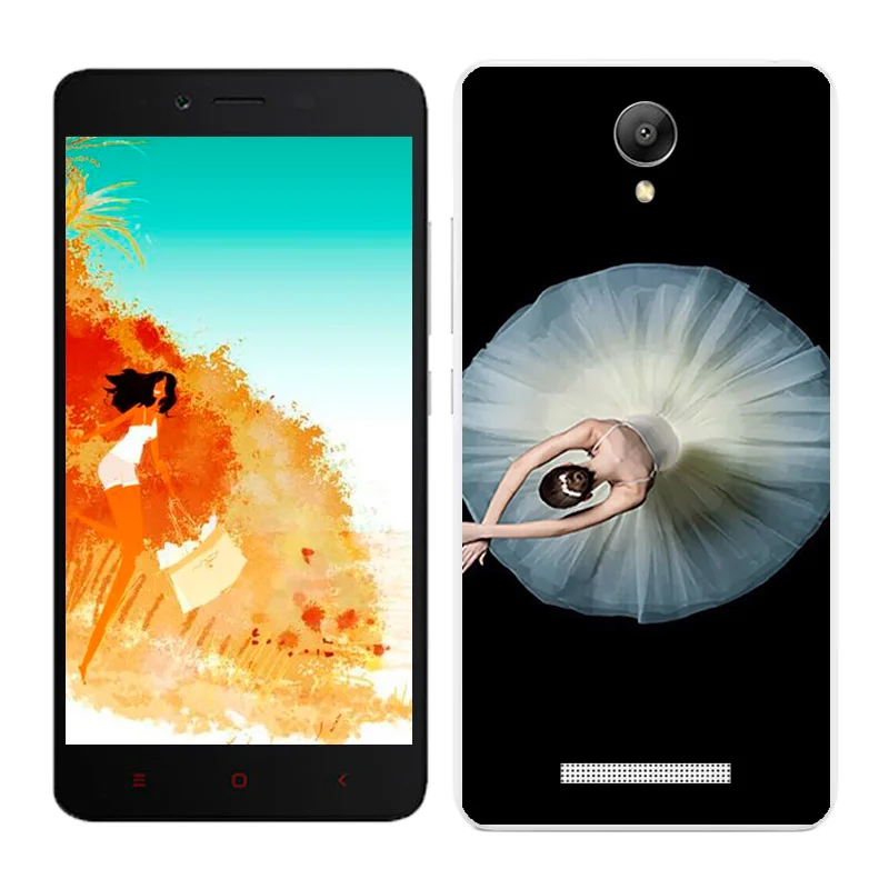 17 Чехлы для Xiaomi Redmi Note 2, Мягкая силиконовая задняя крышка для телефона Redmi Note2, раскрашенная Черная оболочка для Hongmi Note2 - Цвет: 17