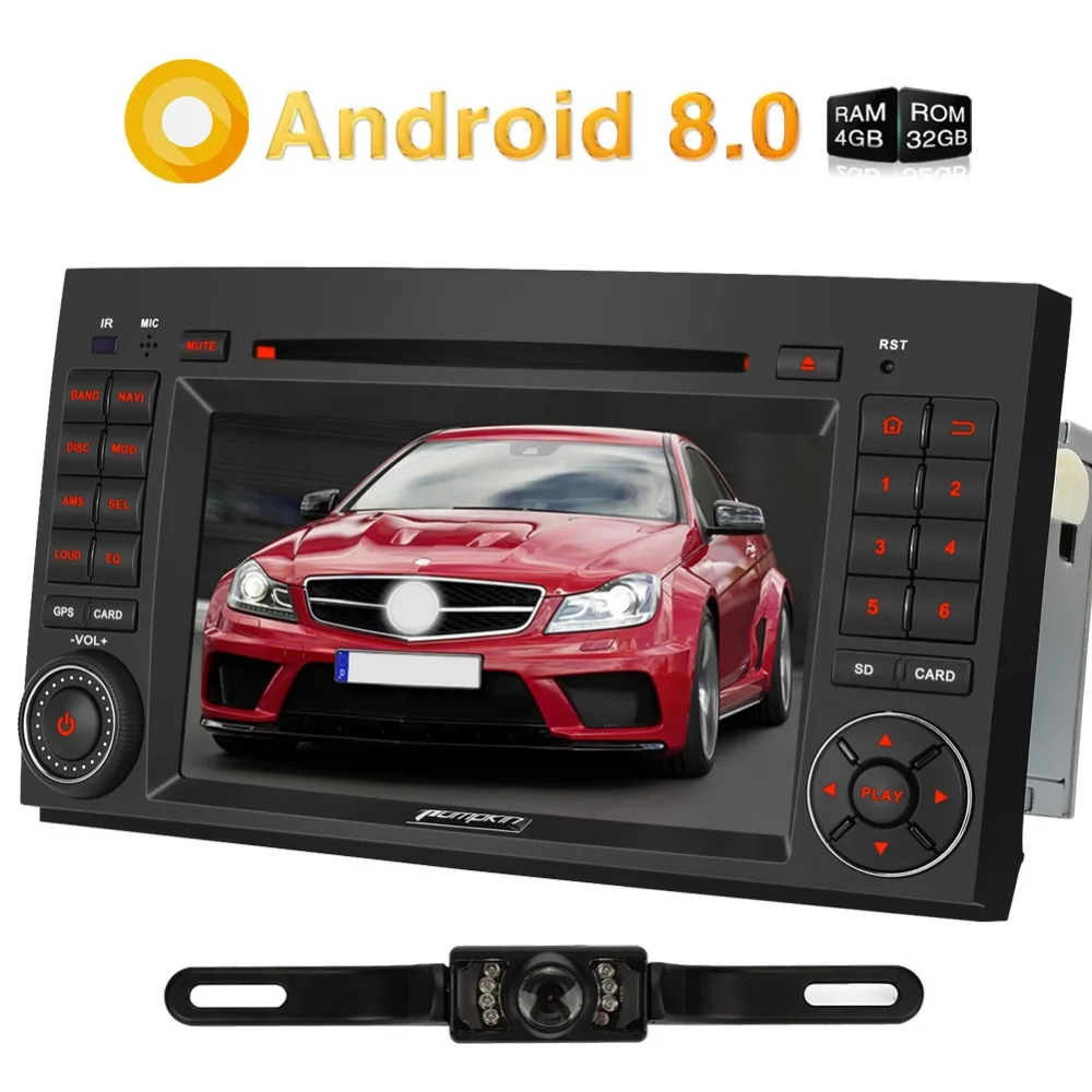 Pumpkin 2 Din 7''Android 8 0 автомобильный DVD плеер GPS навигация стерео для Benz Vito/Viano 2006 2012