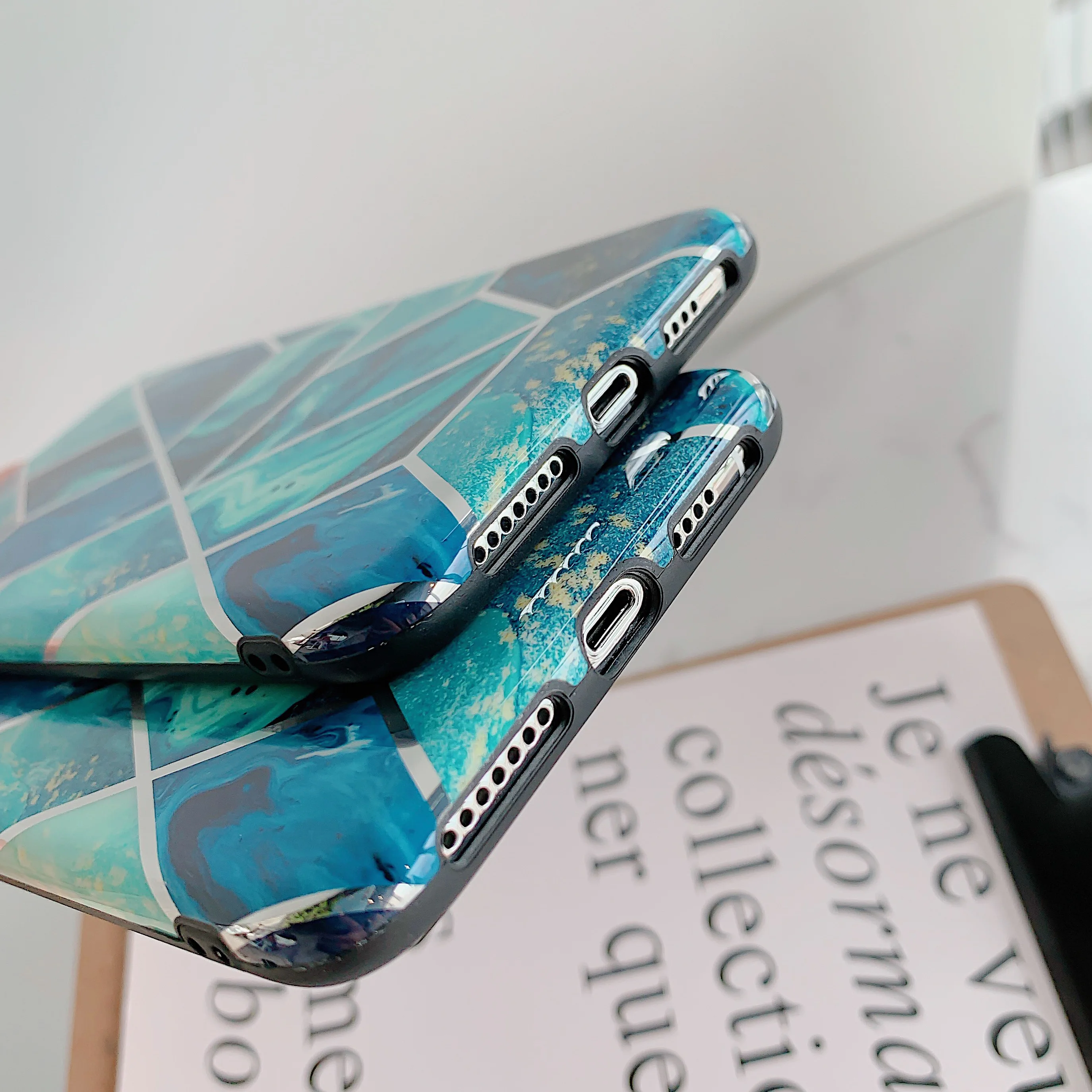 Чехол FLYKYLIN с синим мраморным покрытием для iphone XS Max XR X чехол 8 Plus 7 6 S задняя крышка