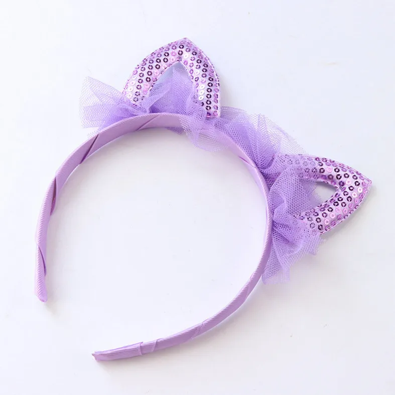Детская Кружевная повязка на голову с кошачьими ушками|lace headband|headband for childrenhead band