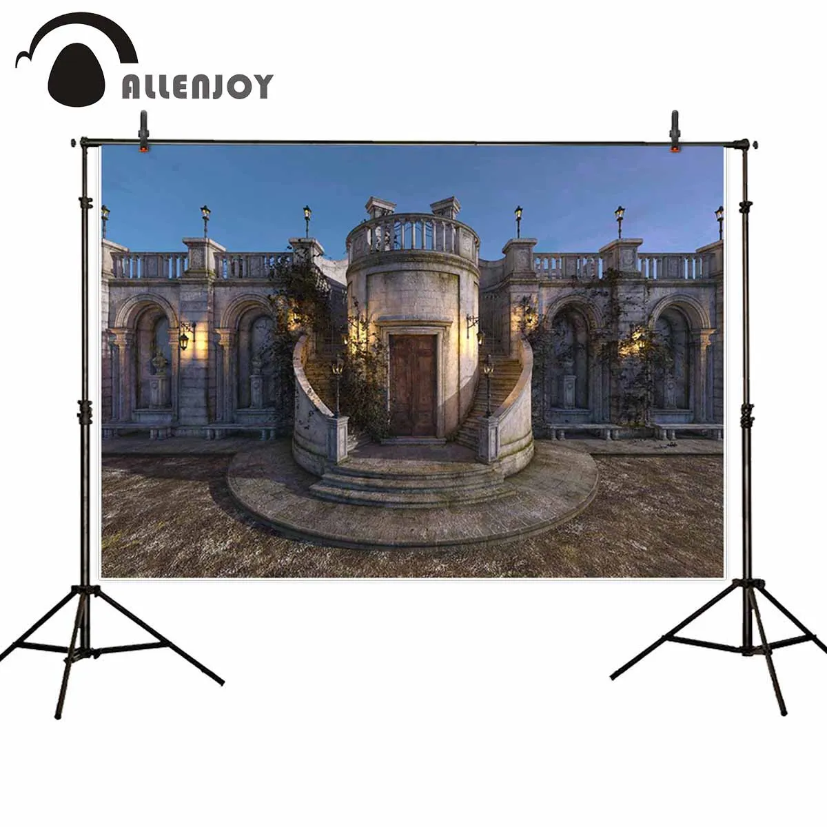 

Allenjoy photography background old castle palace magic night backdrop photobooth photo shoot prop for photographer photocall