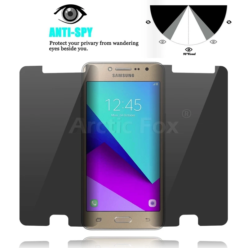 Высококачественное антишпионское закаленное стекло 2.5D Arc Edge для Samsung Galaxy J2 Prime