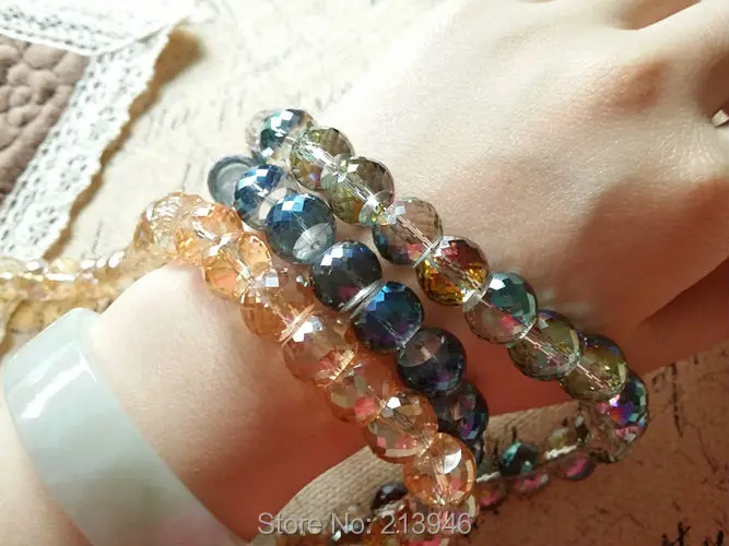 

68Pcs/Pack 12*10MM Drum Round Glass Crystal Lampwork Loose Bead Strand Jewelry Beads