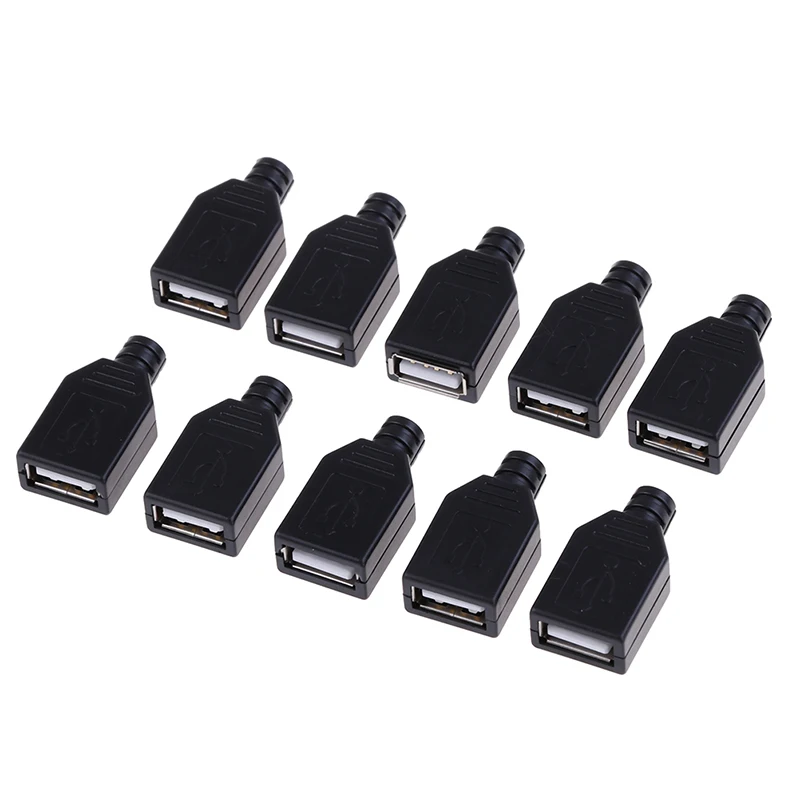10 шт. Женский 4 контактный USB коннектор|Соединители| |