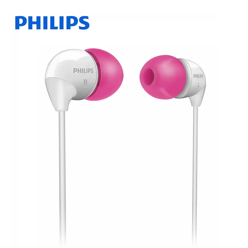 Philips SHE3501 наушники вкладыши с плоской головкой 3 5 мм проводные Super Bass для Xiaomi LG