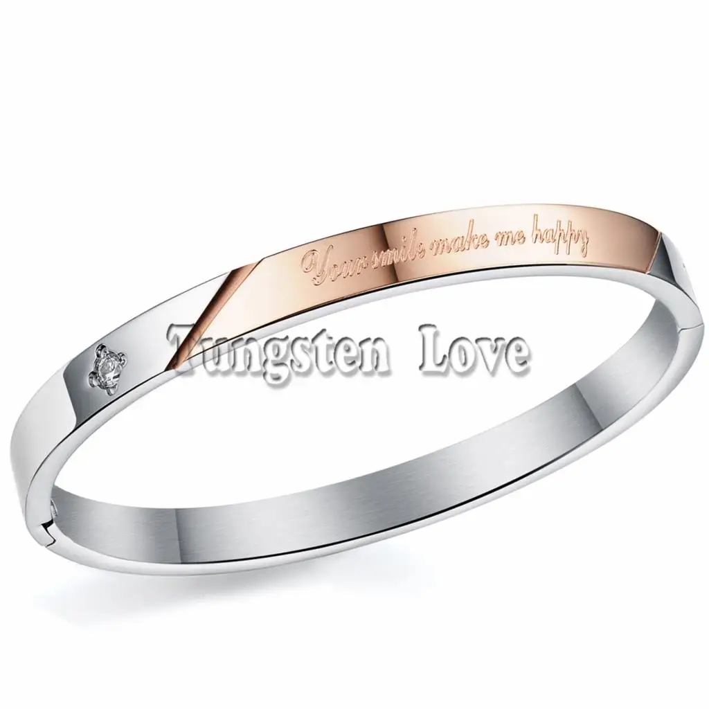 1 шт. браслет из нержавеющей стали с надписью your smile me happy|bangle bracelet|black bangle braceletsteel
