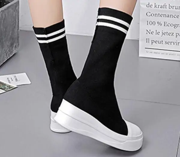 Zapatos Mujer Обувь на танкетке Женские туфли лодочки Chaussure Femme Модные женские зимние