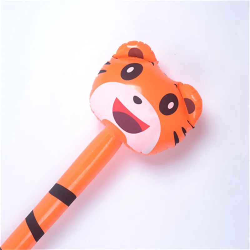 tiger Новинка, Надувное животное с героями мультфильмов, 1 шт., длинный надувной молоток, не стучит, оружие, палка, детские игрушки - Цвет: tiger