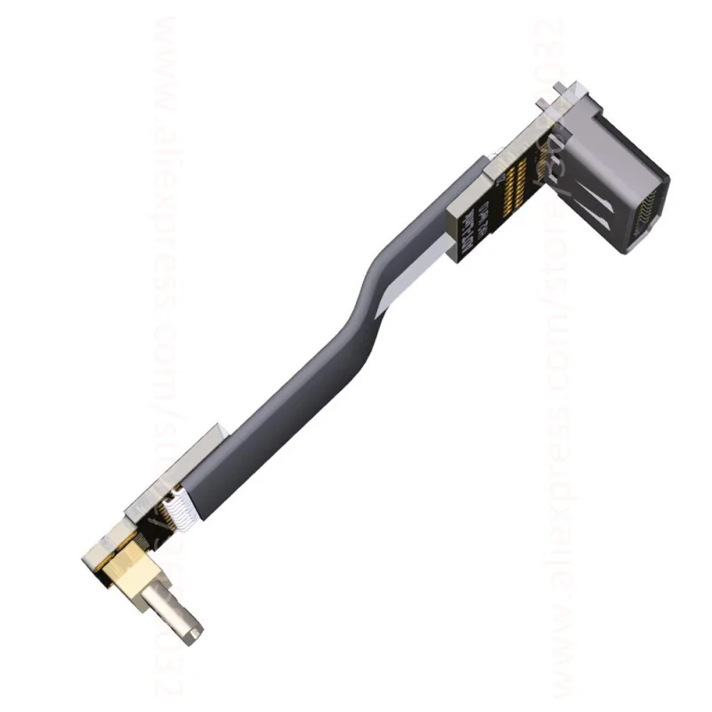 HDMI 2 0 вверх под углом 90 градусов к Micro D Тип Вниз угловой шнур FPV плоский ленточный