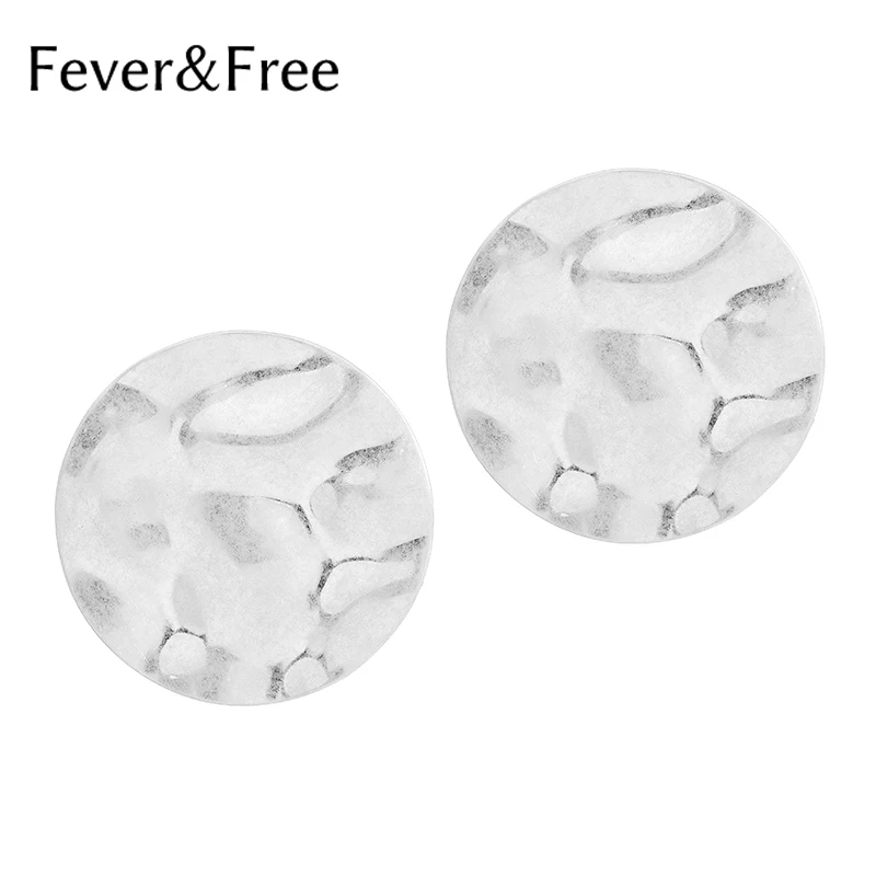Fever &amp Free панк большие круглые серьги-гвоздики Золотые женские геометрические