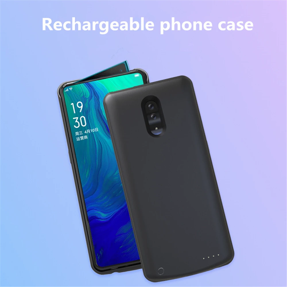 Ultra Thin Battery Charger Cases for OPPO Reno Battery Case 6500mAh Portable Power Bank Pack Charging Case