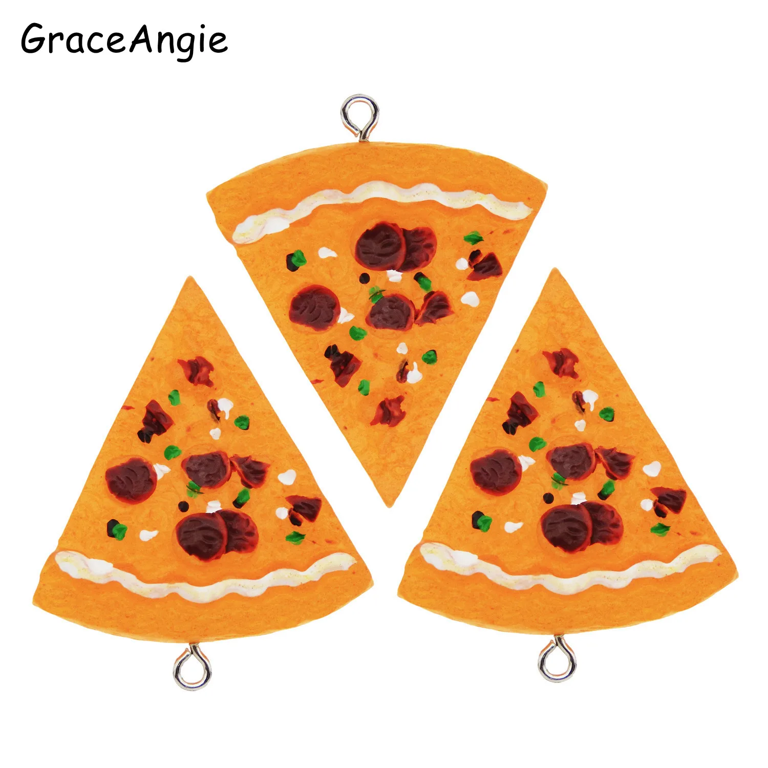6 шт. модные подвески для пиццы в форме еды прекрасный подарок детей DIY кулон