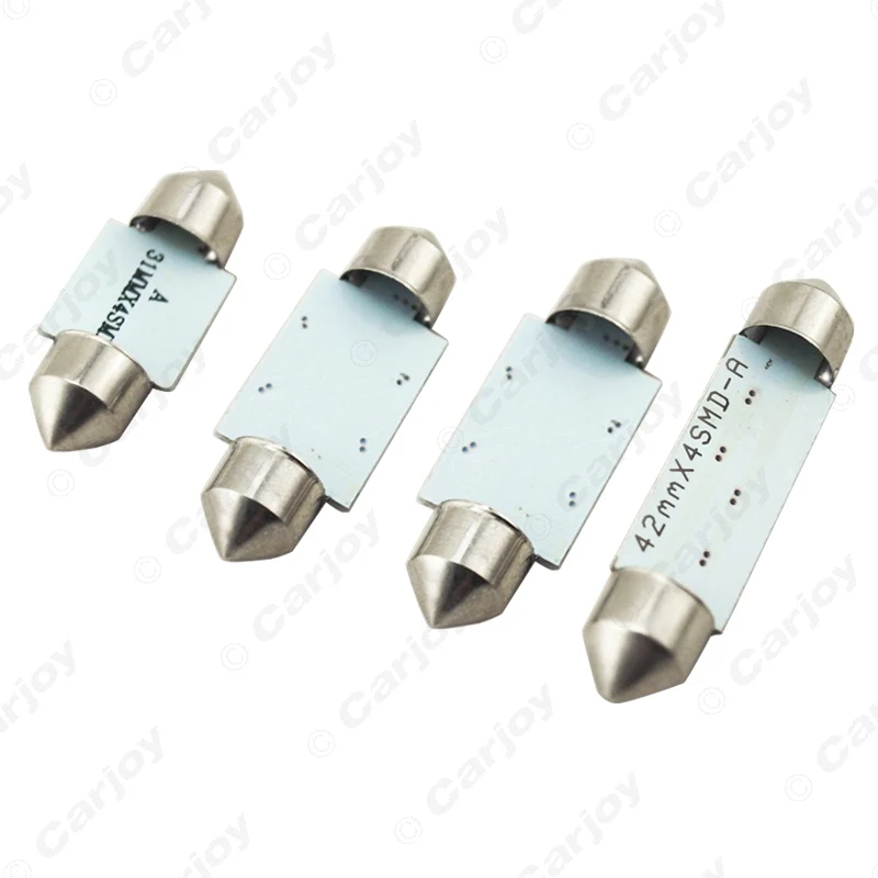 Светодиодные лампы для чтения 50 шт. 31 мм 36 39 41 5050 4 SMD Festoon Dome # CA1181 | Автомобили и