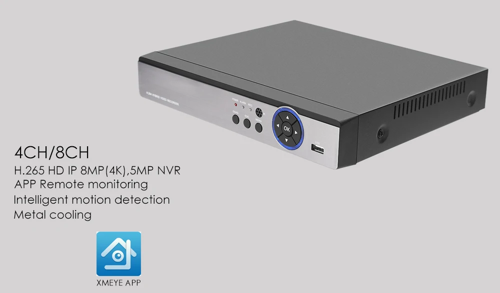 USAFEQLO 4CH 8CH H.265 POE NVR play and plug 48V 4K 5.0MP 1080P CCTV NVR Видео Безопасность удаленный вид наблюдения Onvif P2P