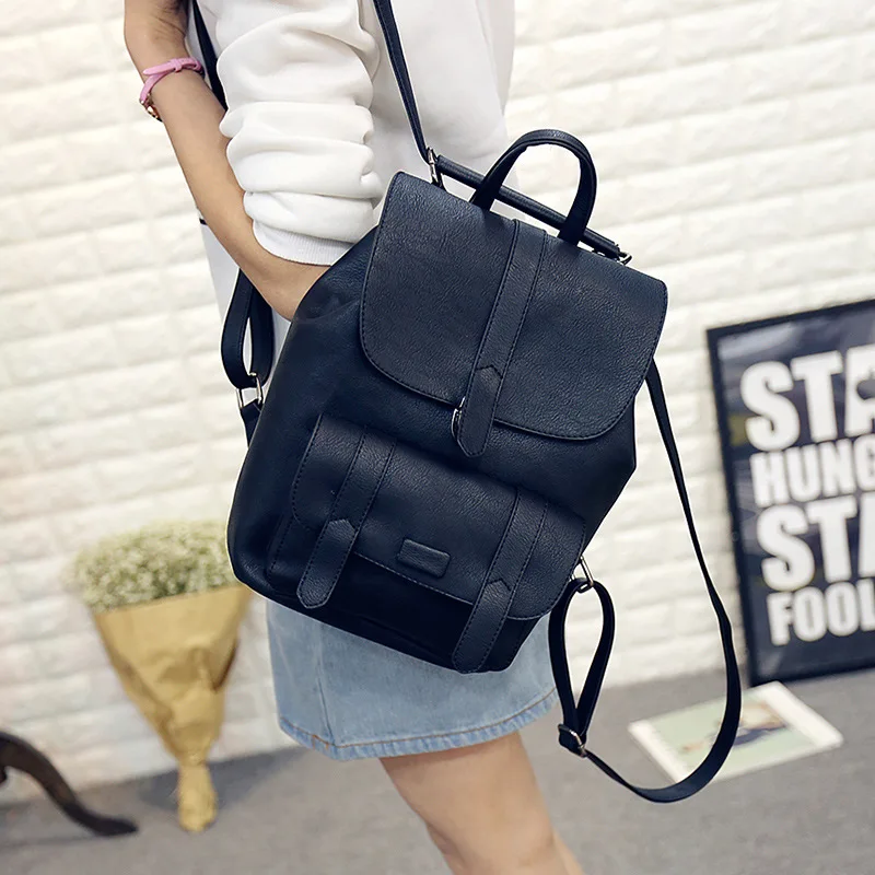 2018 Новый известный бренд рюкзак женские рюкзаки однотонные винтажные школьные